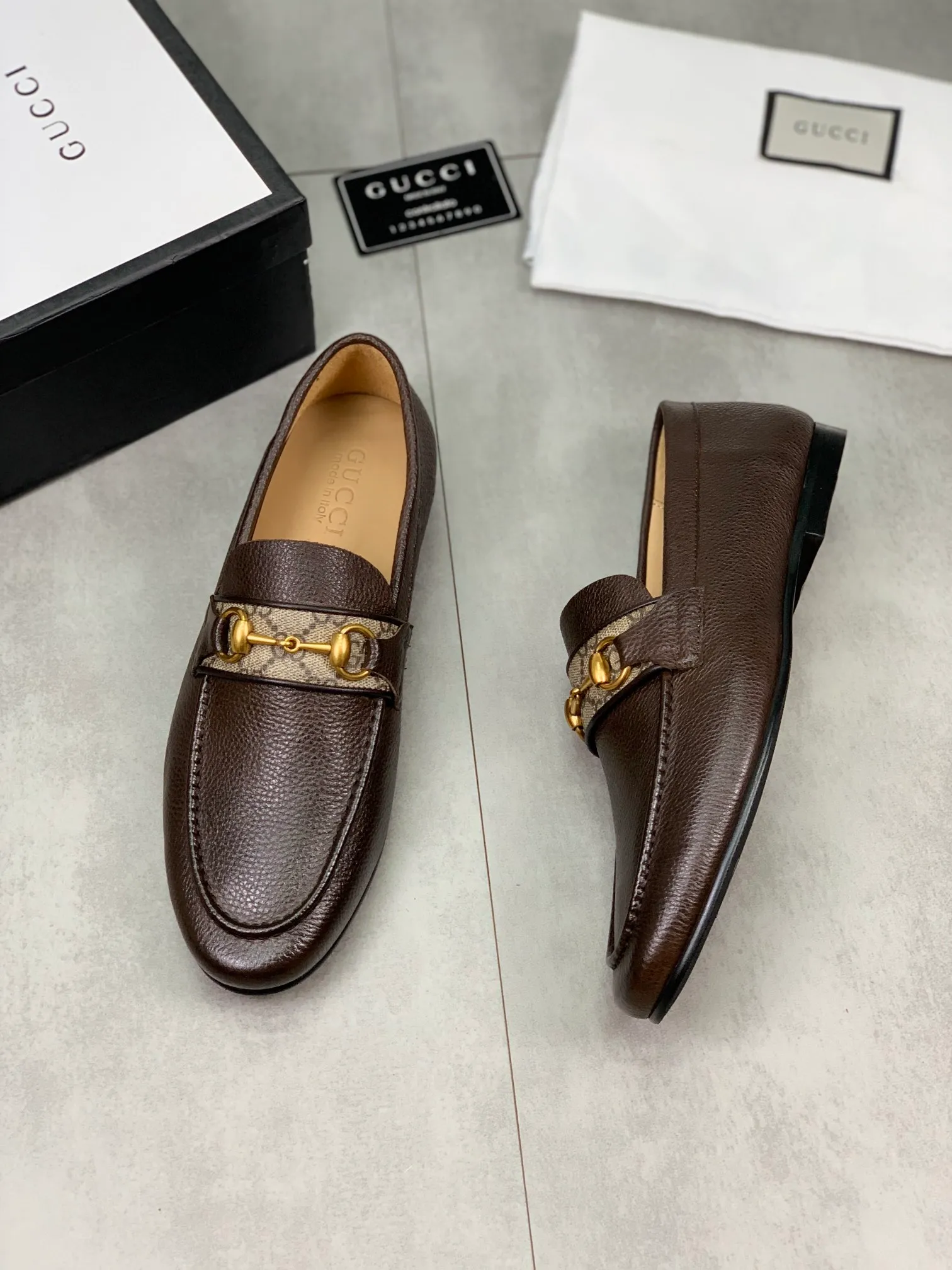 Men's men's shoes💰P520💰[New model]🆘Water-dyed cow lining [GUCCI] Gucci leather shoes, top men's purchasing agent, 2022 counter simultaneous sale, top-grade original calfskin imported from Italy ➕ first-layer cowhide lining) original sole provided by the original factory, fine workmanship, impeccable👍 You can enter and exit the counter at will; the real thing is super beautiful Sizes 38 to 44; 3⃣️colors🉑️ to choose from